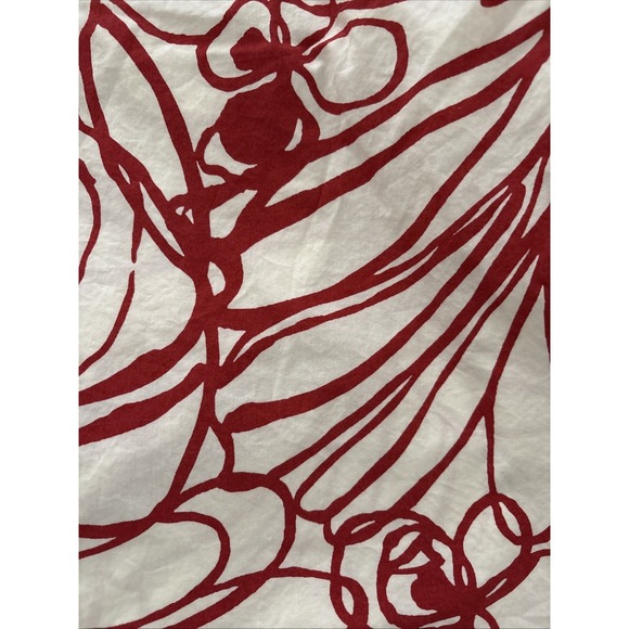 West Elm Red Orange Queen Size Botanical Print Bedding Duvet & 4 Shams Case Set - Picture 2 of 10